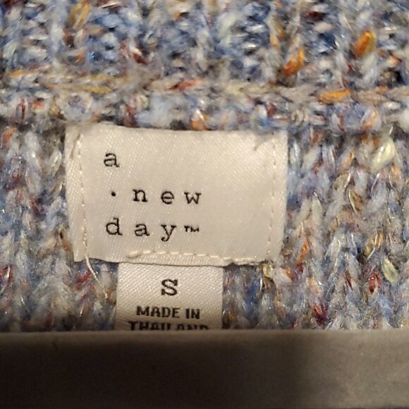 a new day blue multi crewneck sweater - Picture 3 of 6